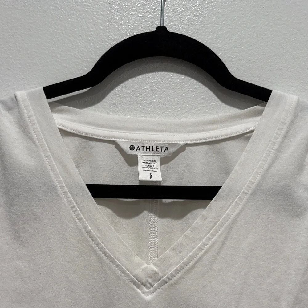 Athleta Women's Classic White Short Sleeve Tee - Picture 2 of 5